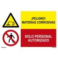 MATERIAS CORROSIVAS/SOLO PERSONAL AUTORIZADO