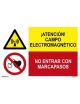 ¡ATENCIÓN! CAMPO ELECTROMAGNÉTICO/NO ENTRAR CON MARCAPASOS