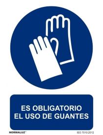 Señal Es obligatorio el uso de guantes