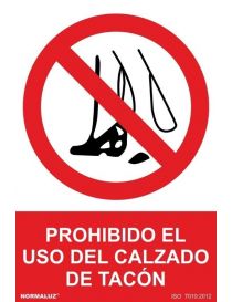 Señal Prohibido el Uso del Calzado de Tacón