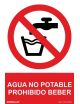 Señal Agua No Potable Prohibido beber