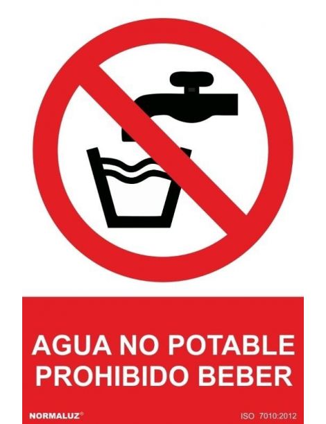 Señal Agua No Potable Prohibido beber