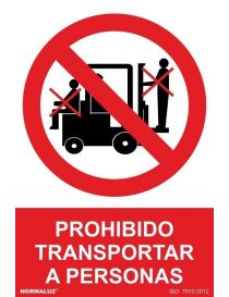 Señal Prohibido Transporta a Personas