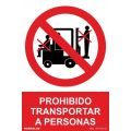 Señal Prohibido Transporta a Personas