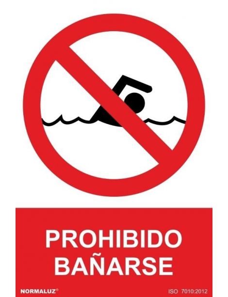 Señal Prohibido Bañarse