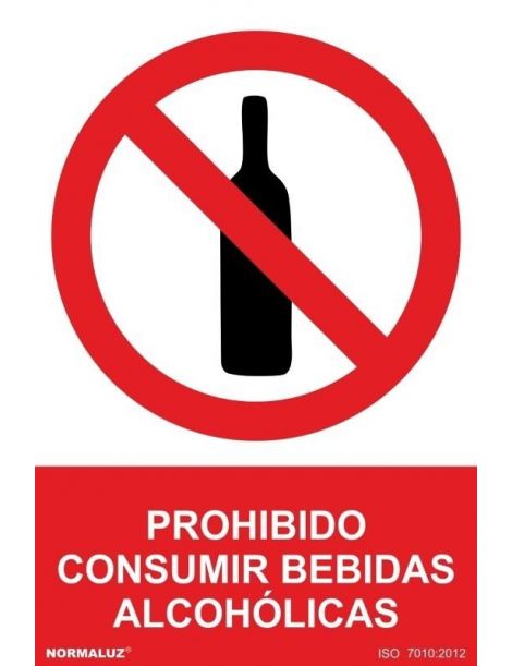 Señal Prohibido Consumir Bebidas Alcohólicas
