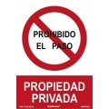 Señal Prohibido el Paso Propiedad Privada