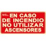 Señal no utilizar los ascensores en caso de incendio