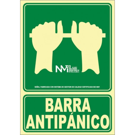 Señal Empujar Barra Para Abrir Puerta