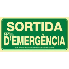 SEÑAL SORTIDA D'EMERGÈNCIA