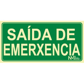 SINAL SAÍDA DE URXENCIA