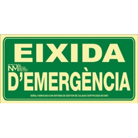 SEÑAL EIXIDA D'EMERGÈNCIA
