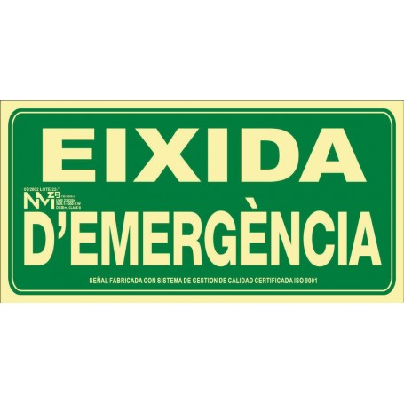 SEÑAL EIXIDA D'EMERGÈNCIA