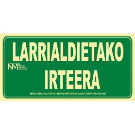 SEÑAL LARRIALDIETAKO IRTEERA