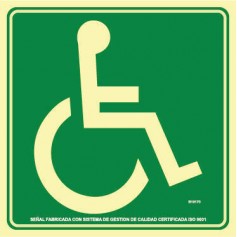 Señal Salida Minusvalidos Flecha Derecha