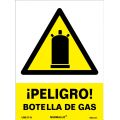 Señal Peligro Botella de Gas