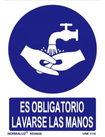 Señal Es obligatorio lavarse las manos