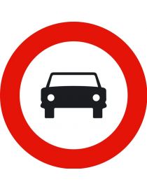 Señal Entrada Prohibida a Vehículos de Motor, Excepto Motociclos de Dos Ruedas Sin Sidecar