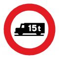 Señal Entrada Prohibida a Vehículos Destinados al Transporte de Mercancías Con Mayor Peso Autorizado que el Indicado