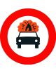 Señal Entrada Prohibida a Vehículos que Transporten Mercancías Explosivas o Inflamables