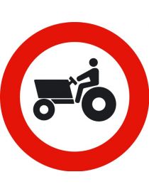 Señal Entrada Prohibida a Vehículos Agrícolas de Motor