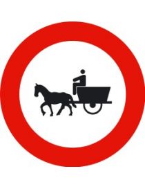 Señal Entrada Prohibida a Vehículos de Tracción Animal