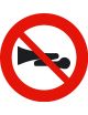 Señal Advertencias Acústicas Prohibidas