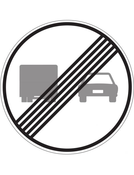 Señal Fin de Prohibición de Adelantamiento Para Camiones