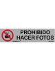 Placa Informativa Prohibido Hacer Fotos
