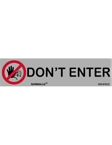 Placa Informativa Don't Enter