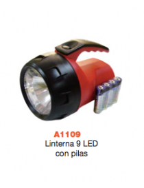 Linterna 9 LED con pilas