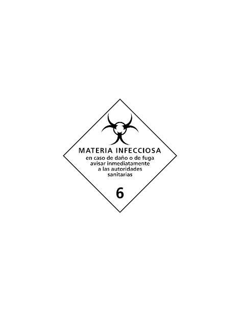 Etiqueta materia infecciosa (Clase 6.2)